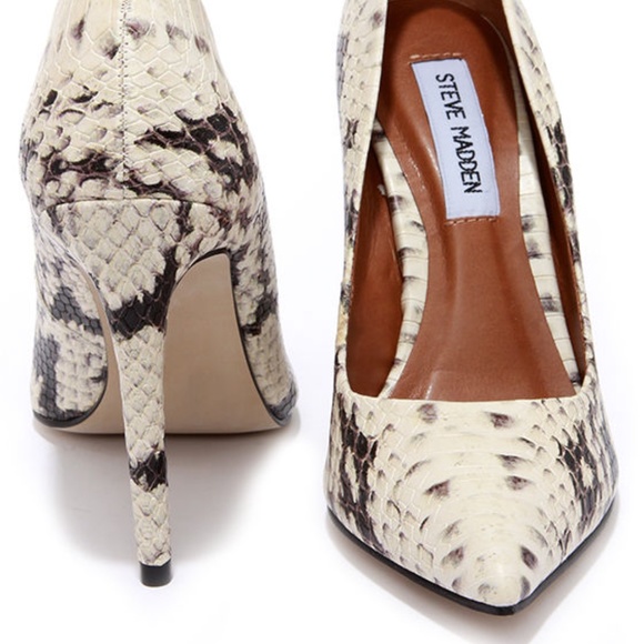 COPY - Steve Madden Proto Natural Snake Pointed Pumps - Picture 2 of 7